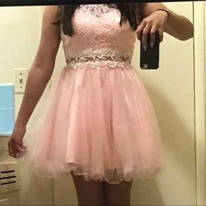 Scoop Neck Babydoll Homecoming Dress